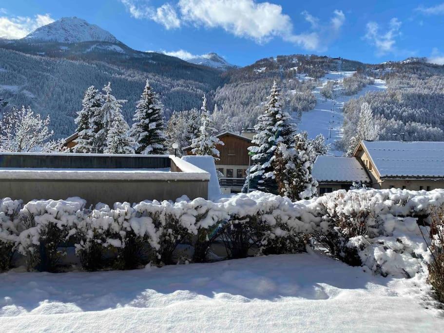 Appartement 4 Pers Grande Terrasse Vue Pistes Ski Saint-Chaffrey Exterior photo